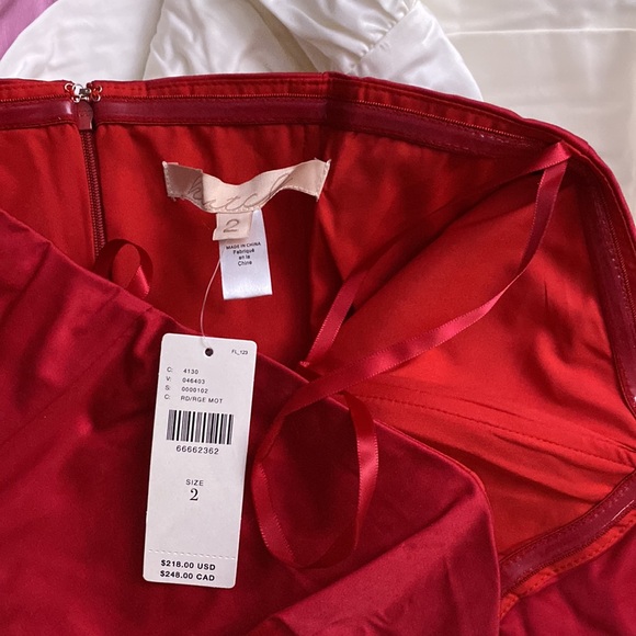 ANTHROPOLOGIE Bow-Tie Maxi Dress size 2 new with tag red white nwt - Picture 2 of 11